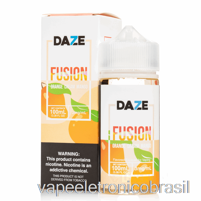 Vape Eletronico Laranja Creme Manga - 7 Daze Fusion - 100ml 0mg